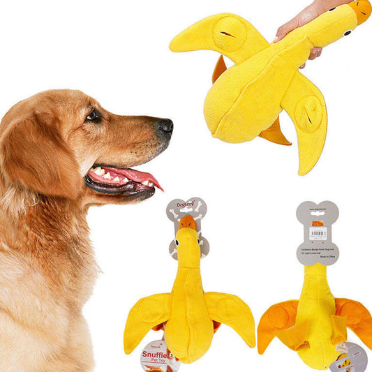 Pet Duck Leakage Food Sniffing Toys Hidden Food Puzzle Training Dog Toys Interactive Play Plush Pet Supplies